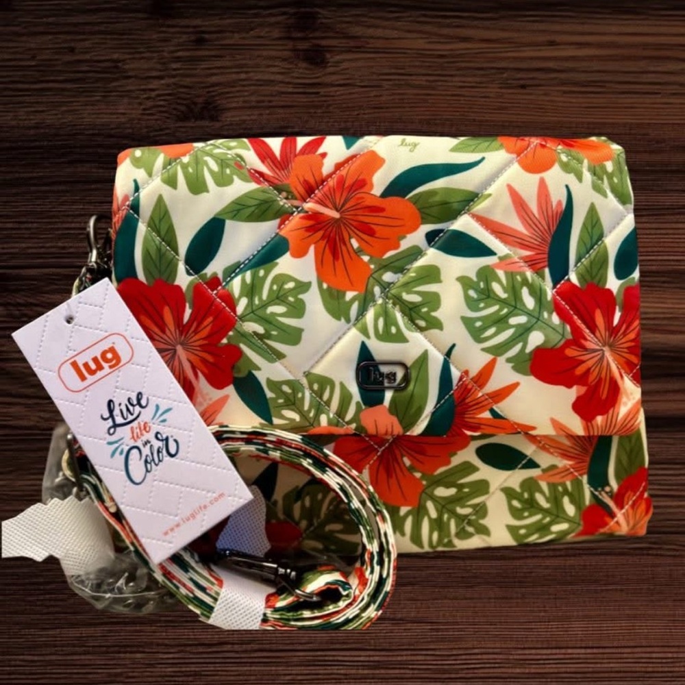 NWT LUG  Plie Crossbody Bag Tropical